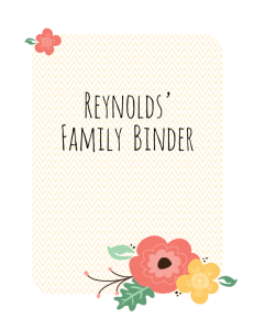 Free Home Management Binder Cover Preview