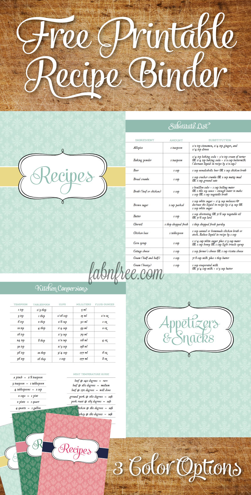 DIY Printable Recipe Pages | Fill-in Recipe Binder Printable | Printable  PDF | Instant Download | Classic Design | Black & White | 8.5x11